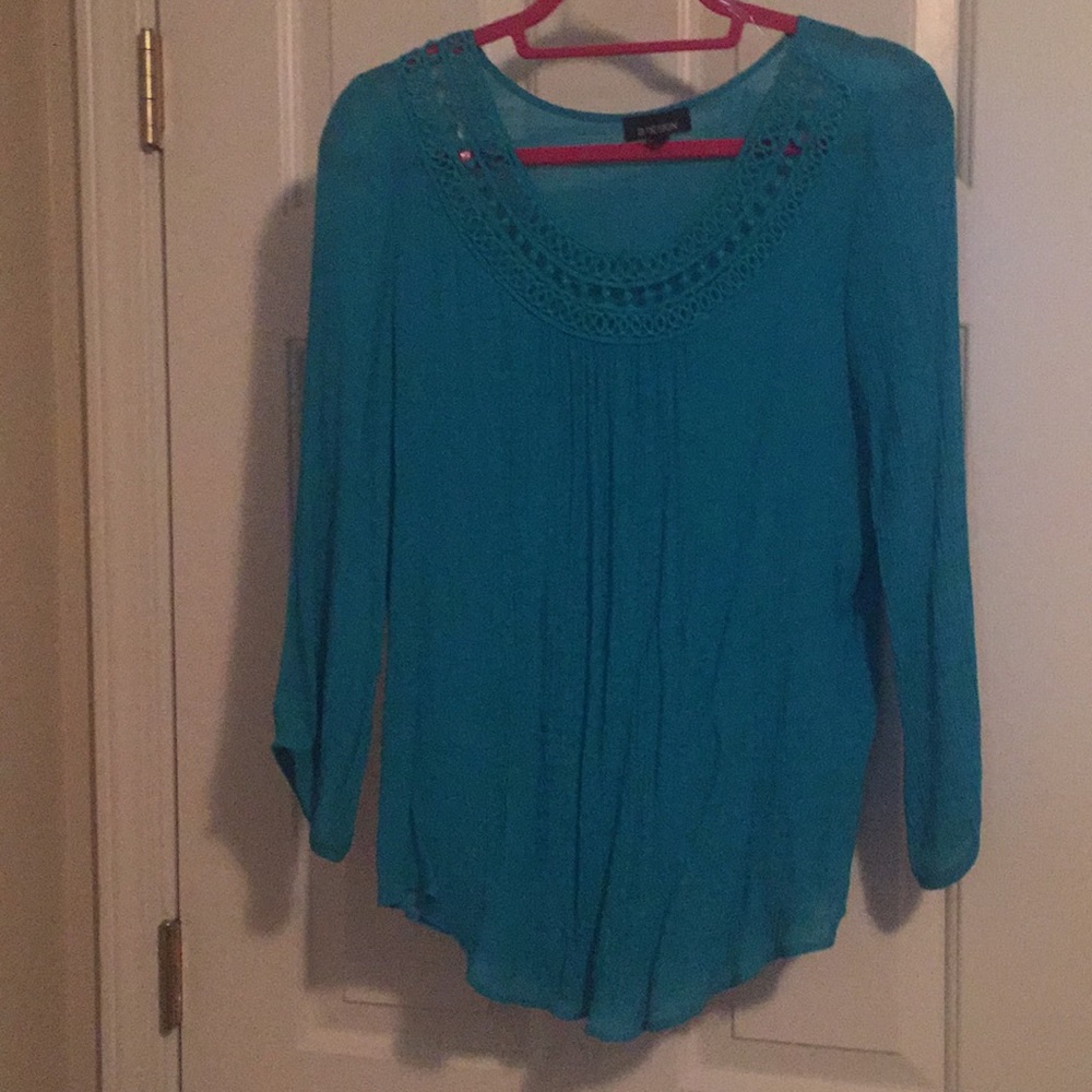 Aqua plus size shirt